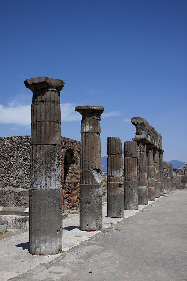 Ruins of Ancient Roman Columns in Pompeii Photograph by Ivete Basso Photography