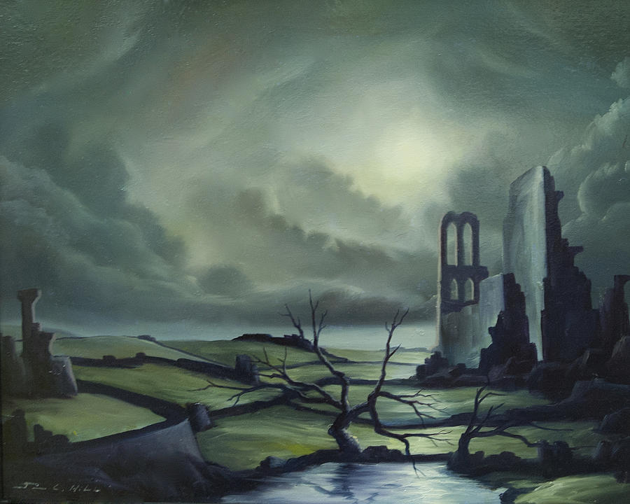 Ruins of Cathedra Painting by James Hill