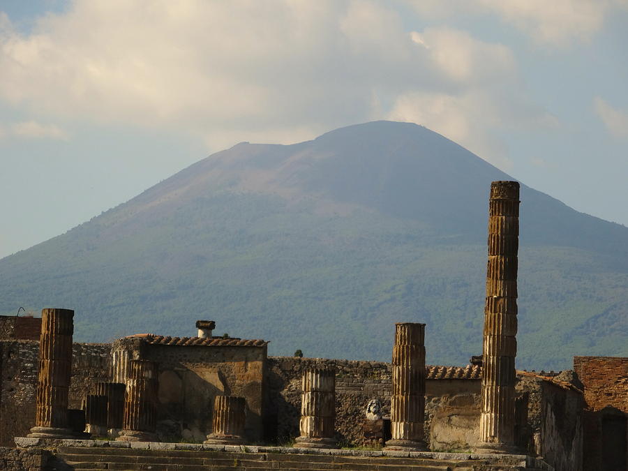 Ruins of Pompeii and Mt Vesuvius Photograph by Alan Lakin