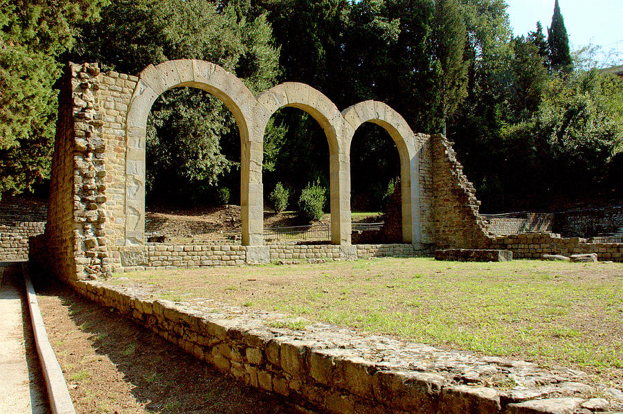 Ruins of Roman Baths Fiesole Photograph by Caroline Stella