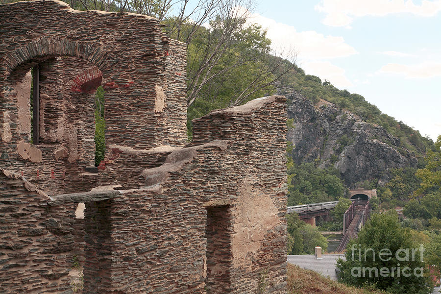Ruins of St. Johns Church in Harpers Ferry Photograph by William Kuta
