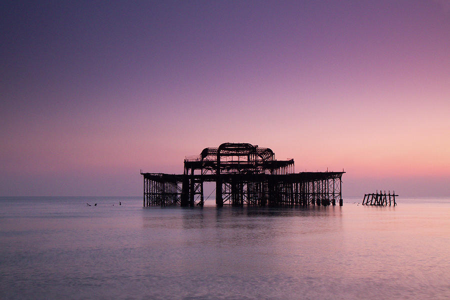 Nature Photograph - Ruins Of  West Pier by Lucie Averill