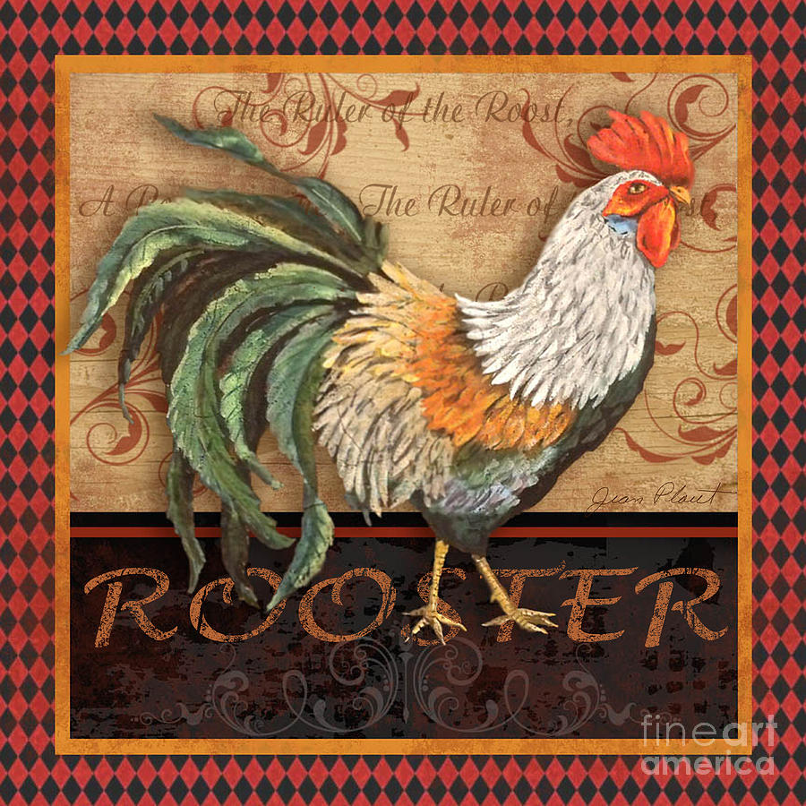 Ruler of the Roost-3 Mixed Media by Jean Plout