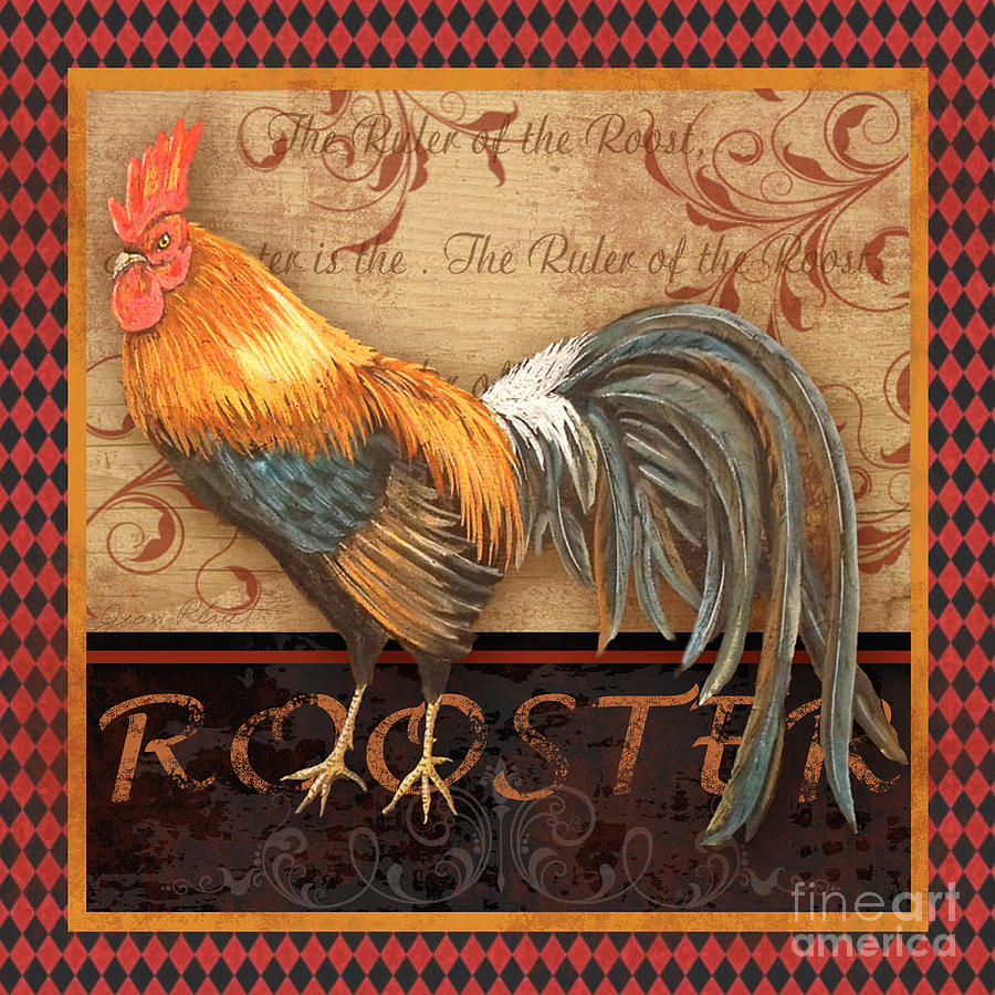 Ruler of the Roost-4 Mixed Media by Jean Plout