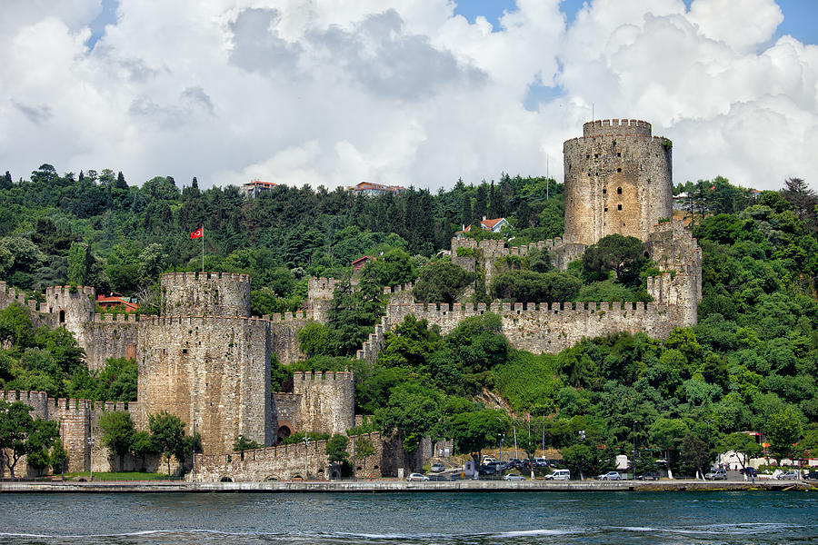Castle Photograph - Rumeli Hisari by the Bosphorus Strait in Istanbul by Artur Bogacki