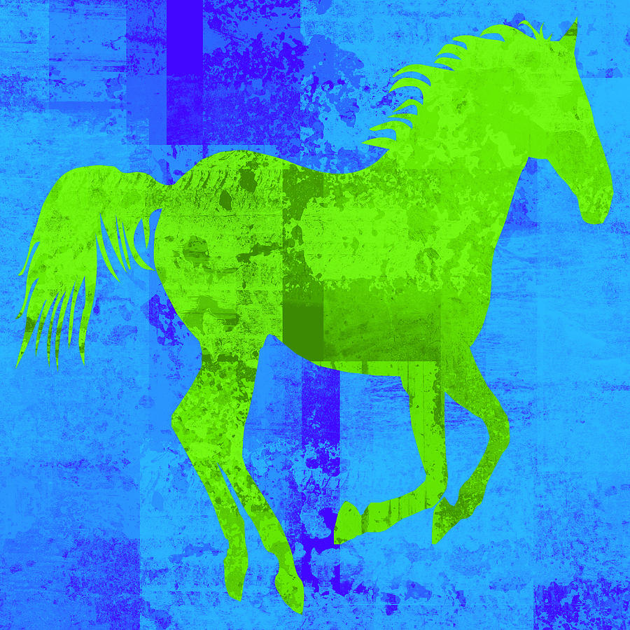 Horse Digital Art - Run Free by David G Paul