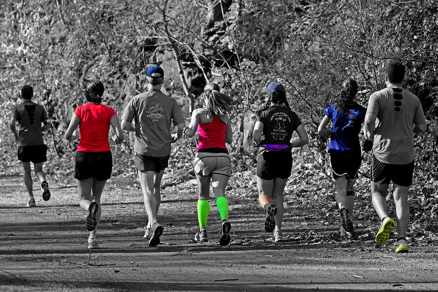 Joggers Photograph - Run In The Park by Tom Gari Gallery-Three-Photography Joggers Photograph - Run In The Park by Tom Gari Gallery-Three-Photography
