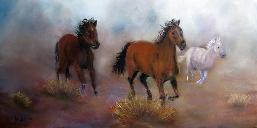Run Wild Run Free Painting by Loretta Luglio