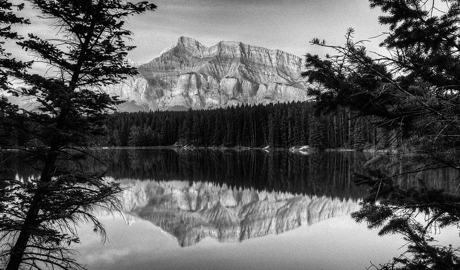 Banff National Park Photograph - Rundle 1  in Reflection by Douglas Barnett