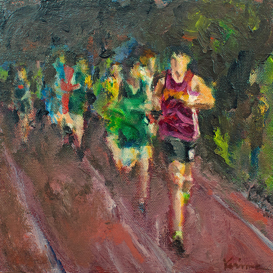 Runners Painting by Kerima Swain