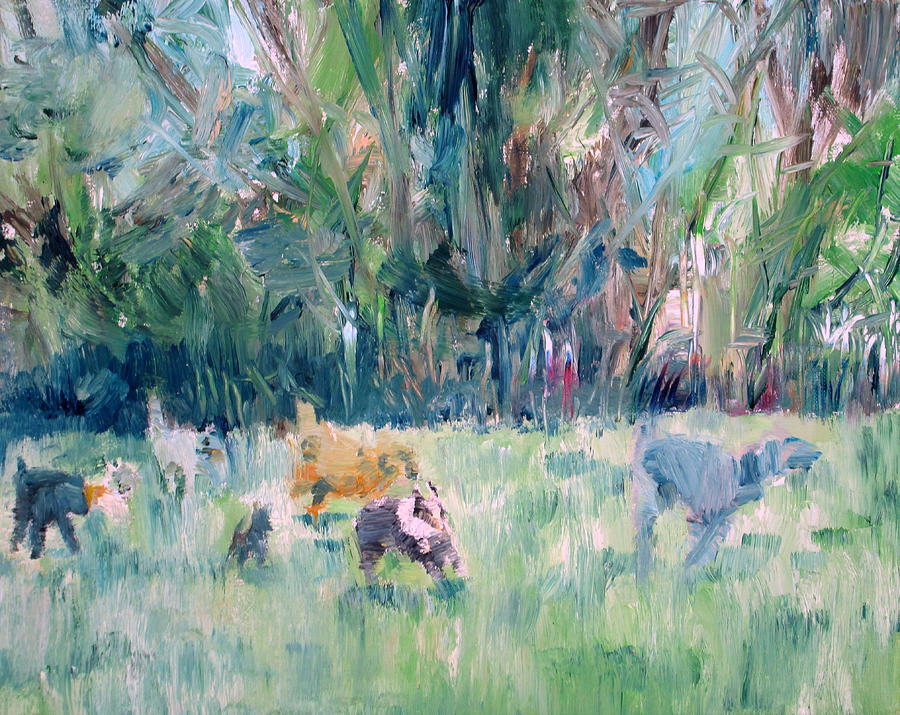 Running Dogs Painting by Fabrizio Cassetta