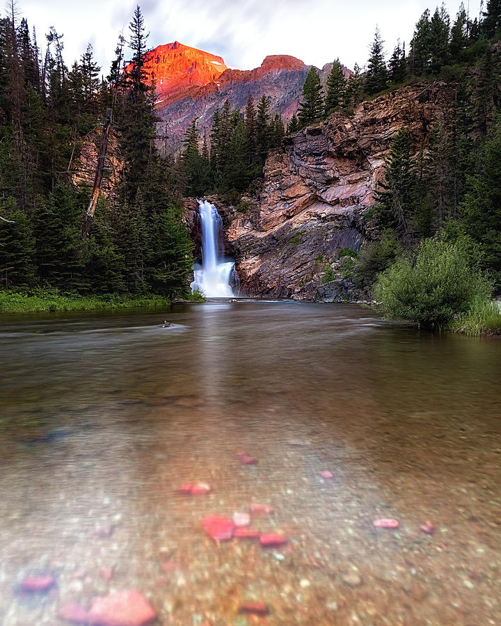 Running Eagle Falls - Two Medicine Montana Photograph by John Vose