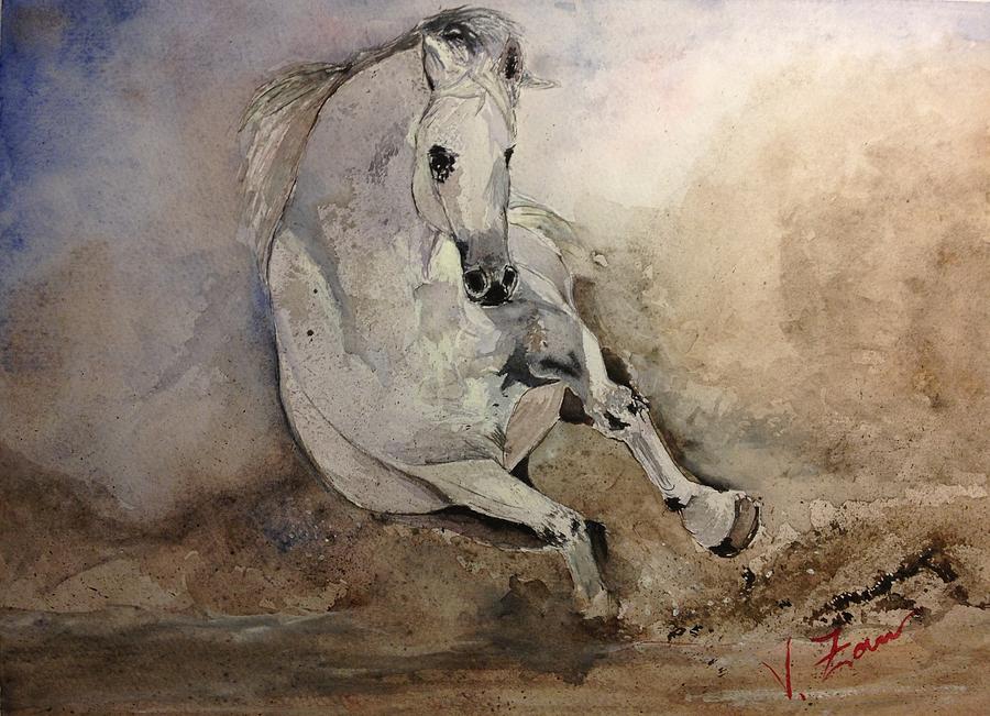 Knight Painting - Running horse2 by V Zaur