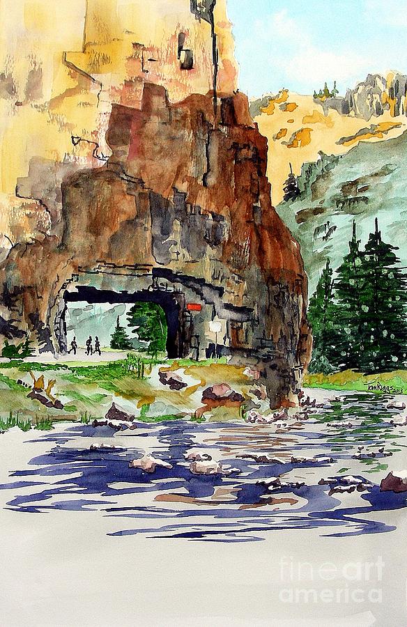 Running In The Poudre Canyon Painting by Tom Riggs