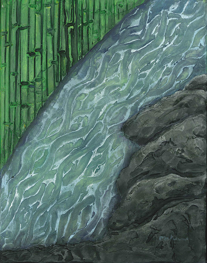 Running Stream Painting by Carrie MaKenna