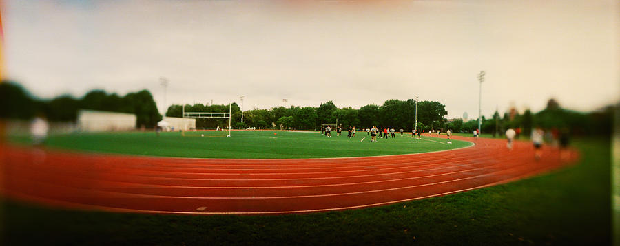 New York City Photograph - Running Track In A Park, Mccarran Park by Panoramic Images