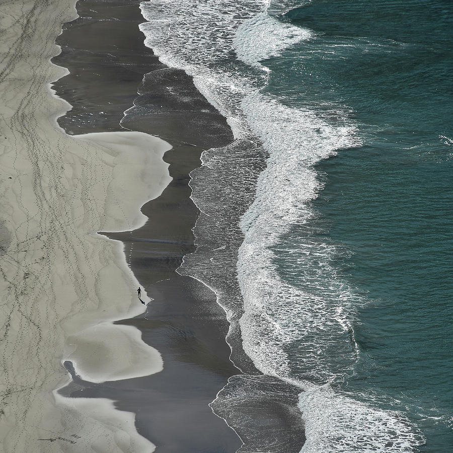 Beach Photograph - Running Waves by Lex Molenaar