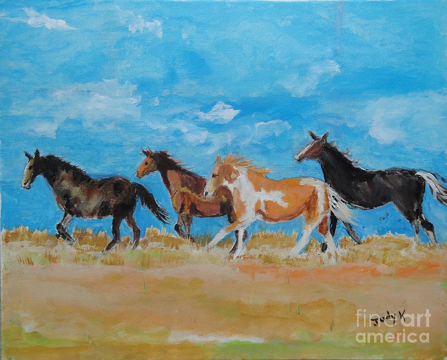 Running WIld Painting by Judy Kay