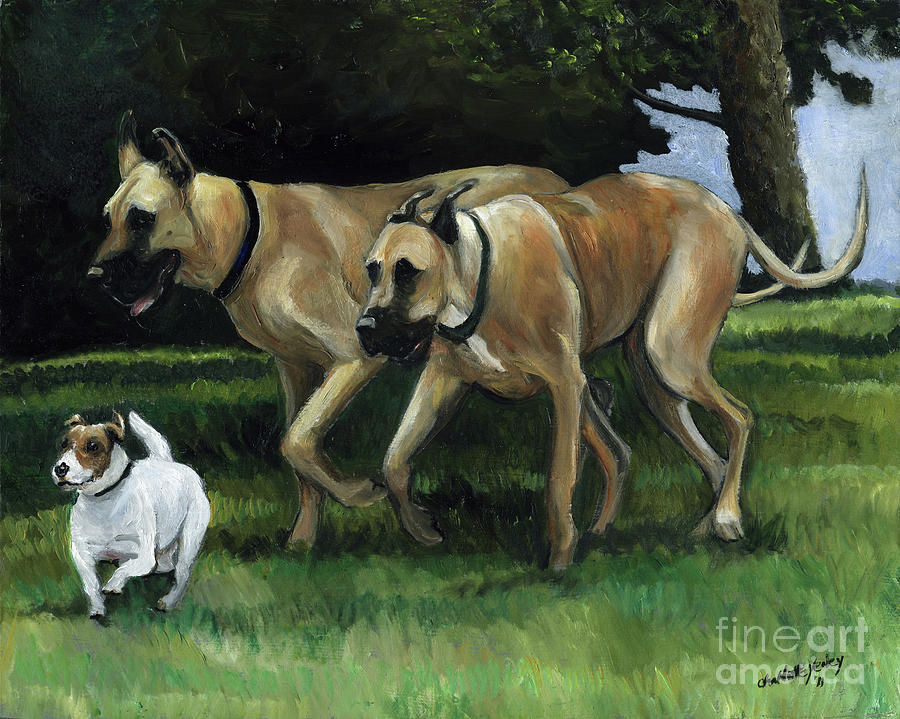 Running with the Big Boys Painting by Charlotte Yealey