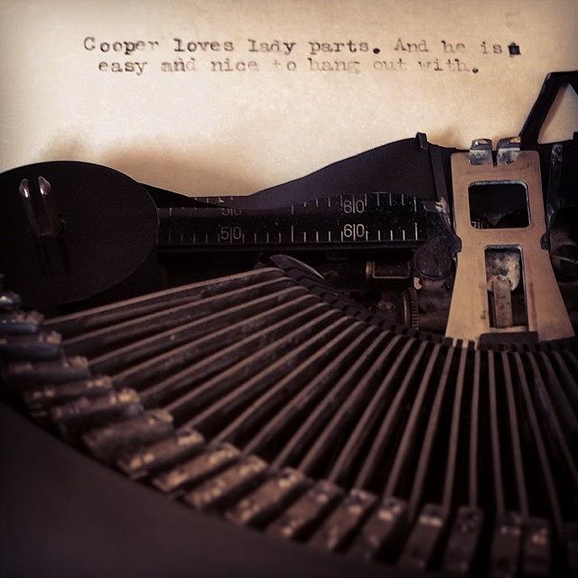 Typewriter Photograph - @runningwiththescissors Wrote Me A by Cooper Naitove