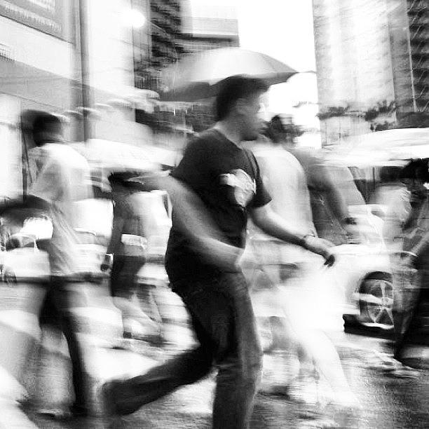 Bw Photograph - Run...run...run #streetphotography #bw by Dani Daniar