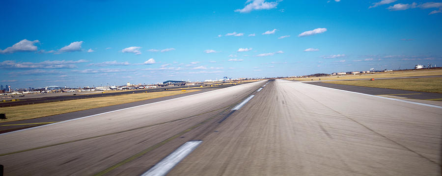 Runway At An Airport, Philadelphia Photograph by Panoramic Images ...