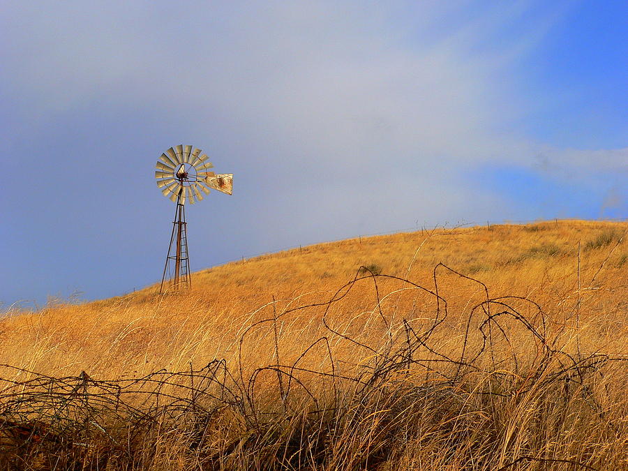 Rural America Windmill Photograph by Jeff Lowe