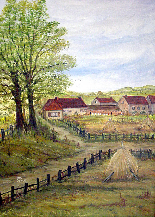 Rural Garden Painting by Dorothy Maier