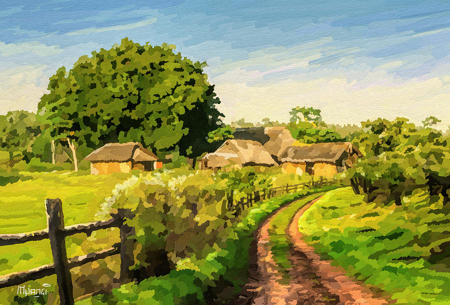 Rural Home Painting by Anthony Mwangi