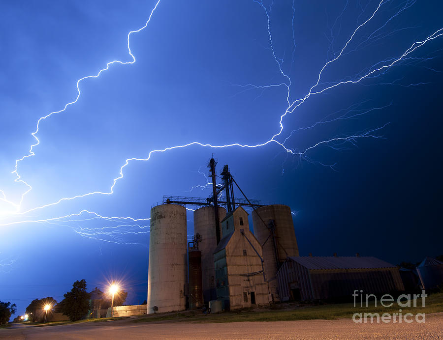 Lightning Photograph - Rural Lightning Storm by Art Whitton