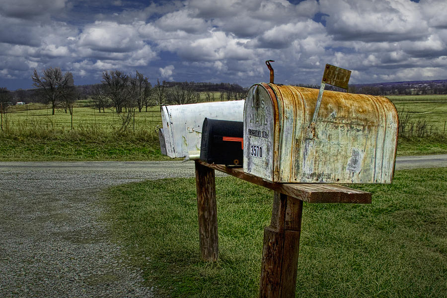 Rural Mailboxes along a Country Road Photograph by Randall Nyhof