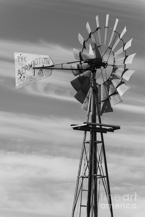 Rural Nebraska Windmill Photograph by Steve Triplett