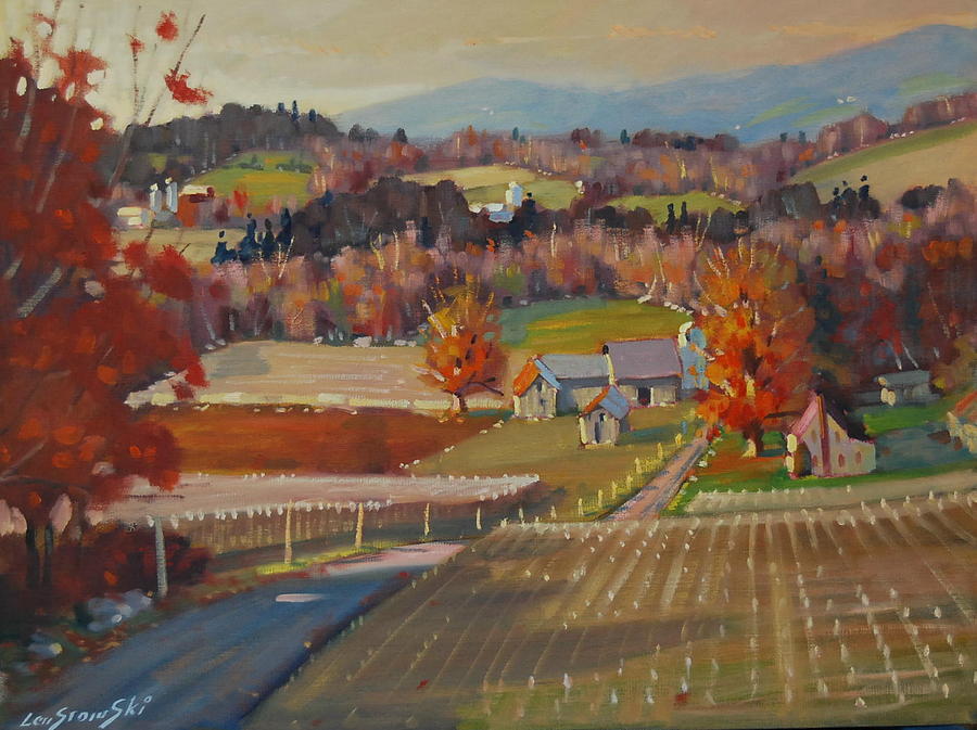 Berkshire Hills Autumn Painting - Rural New York by Len Stomski