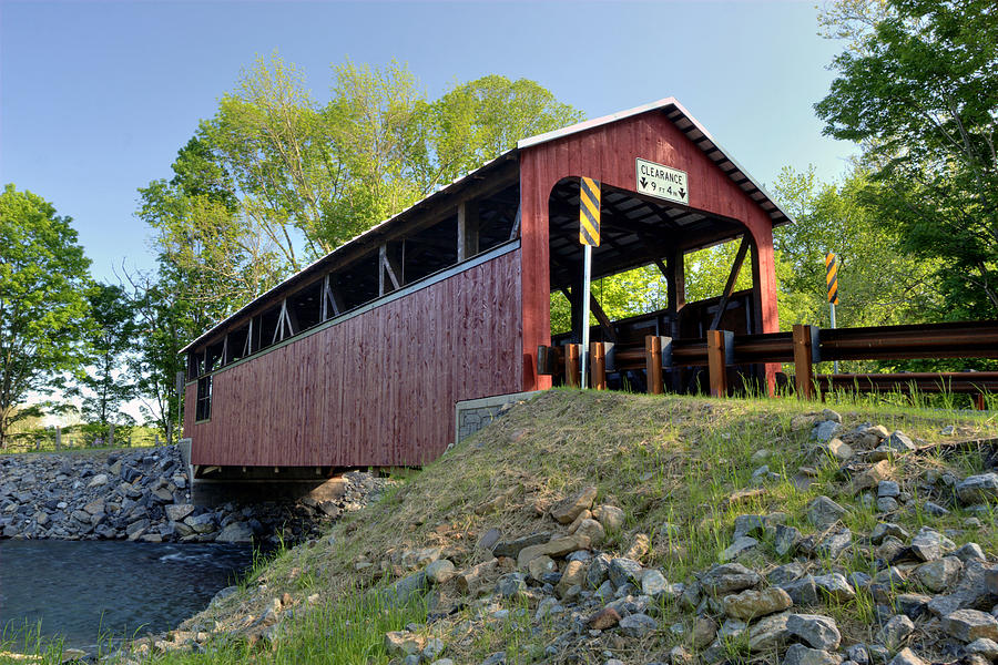 Rural Renewal at the Frazier Covered Bridge Photograph by Gene Walls
