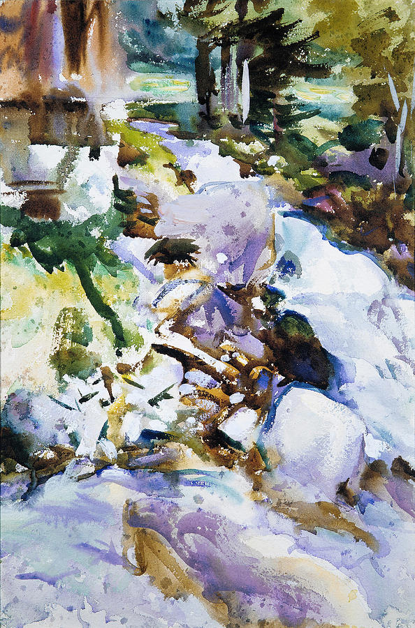 Rushing Brook Painting by John Singer Sargent