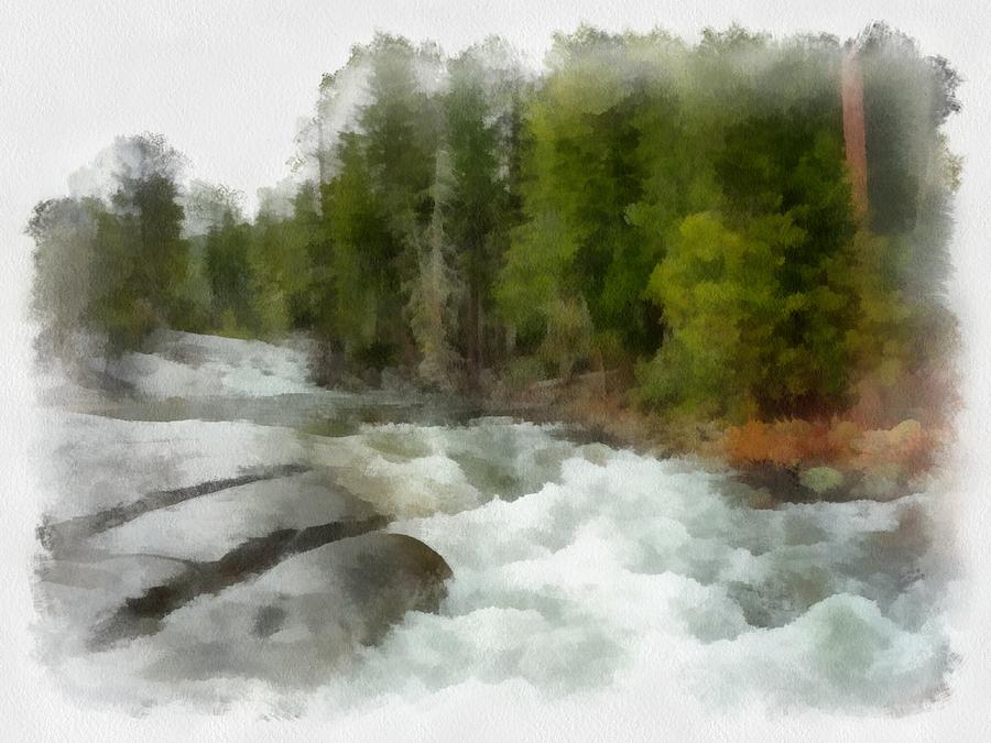 Rushing Water Digital Art by Carol Sullivan - Fine Art America