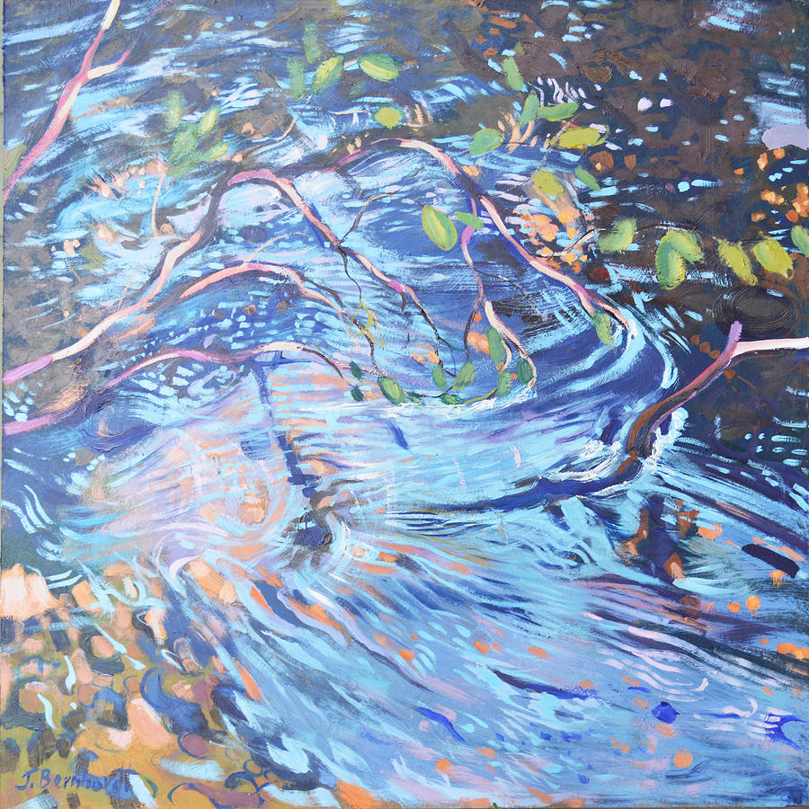 Rushing Water Painting by Justin Bernhardt - Fine Art America