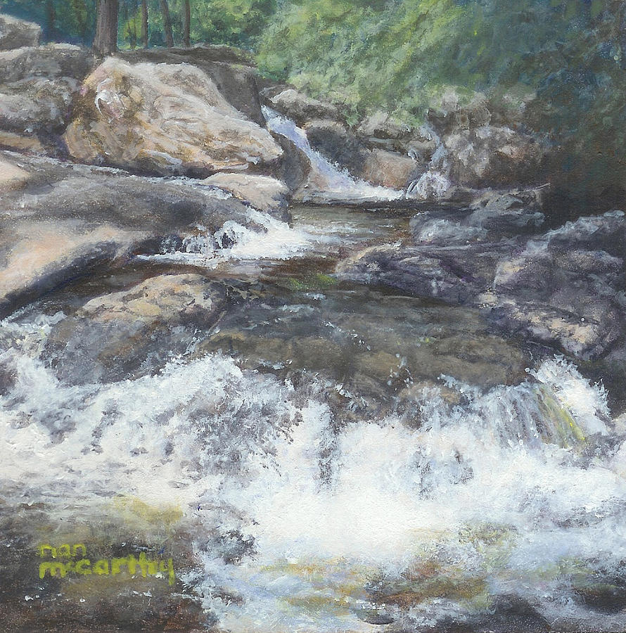 Rushing Water Painting by Nan McCarthy - Fine Art America