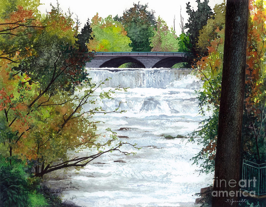 Rushing Water - Quiet Thoughts Painting by Barbara Jewell