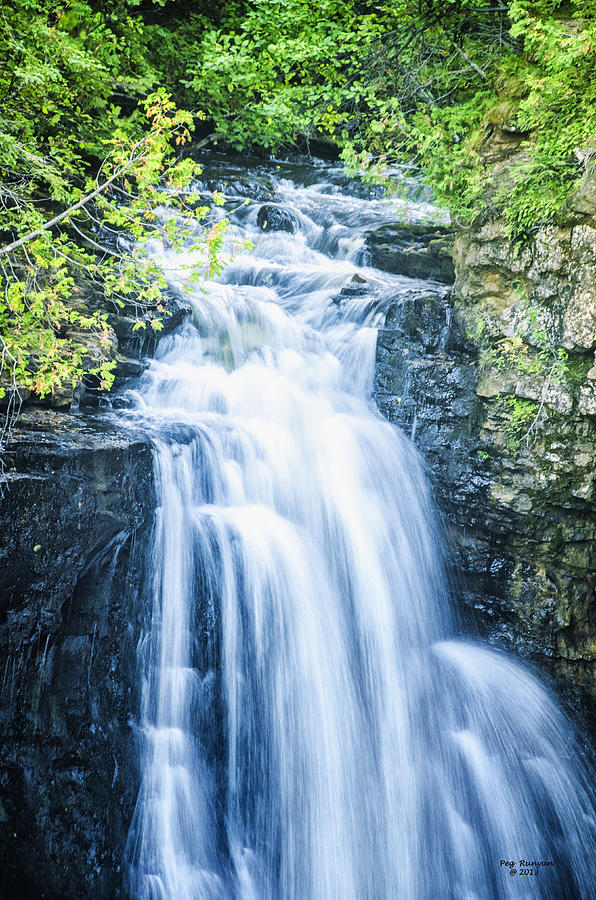 Rushing Waterfall Photograph by Peg Runyan