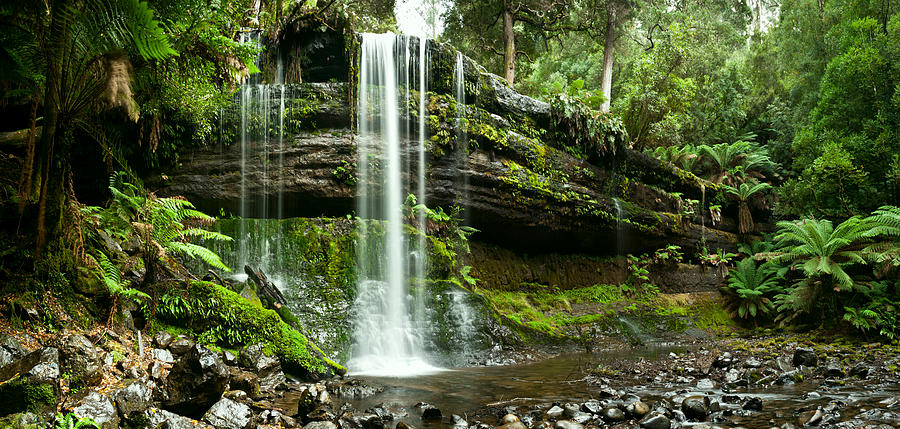 Russell Falls Mount Field National Park Central Tasmania  Photograph by U Schade