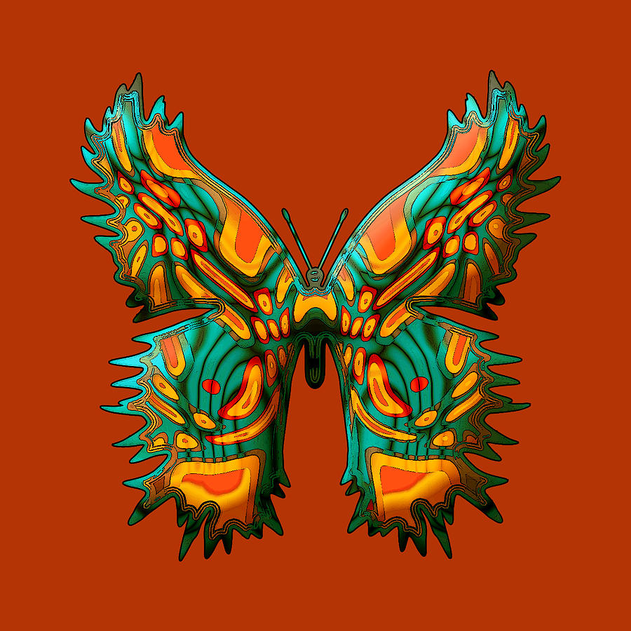 Russetfly Butterfly Digital Art by Deborah Runham