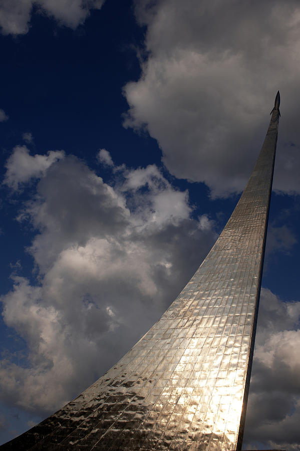 Space Photograph - Russia, Moscow, Cosmos Space Monument  by Tips Images