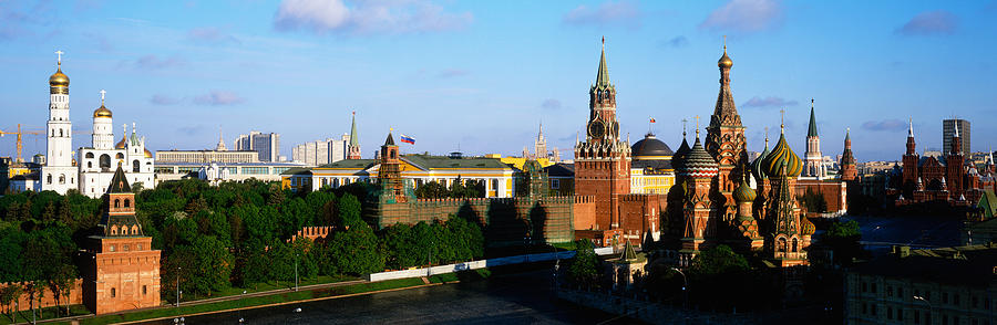 Byzantine Photograph - Russia, Moscow, Red Square by Panoramic Images