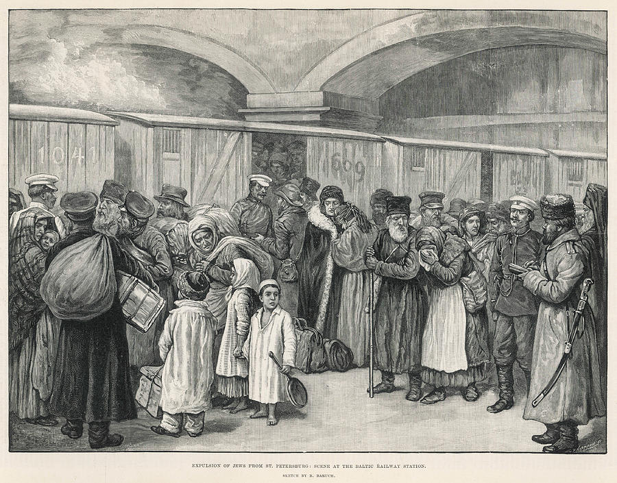 Russia The Jews Are Expelled From St Drawing By Illustrated London News 