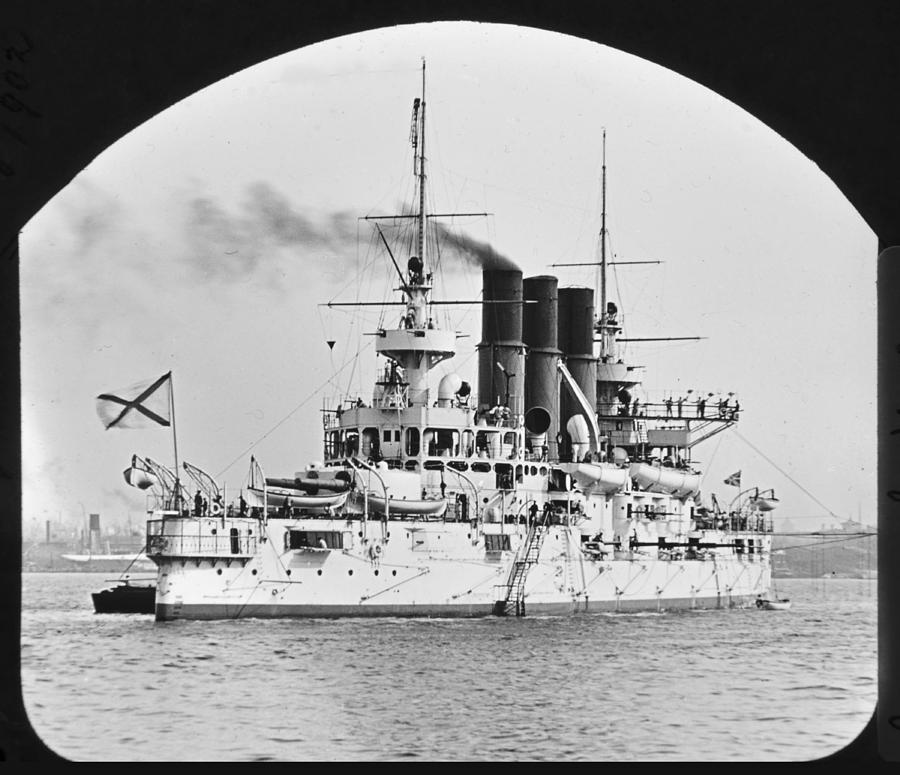 Russian Battleship Retvizan 1902 Vintage Photograph Photograph by A ...