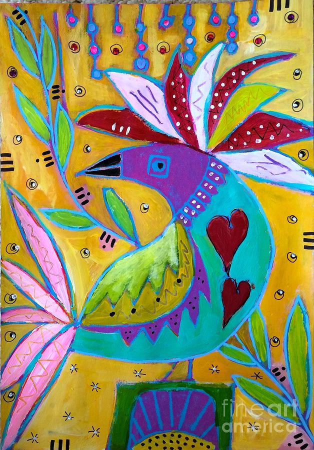 Russian bird  Painting by Corina Stupu Thomas
