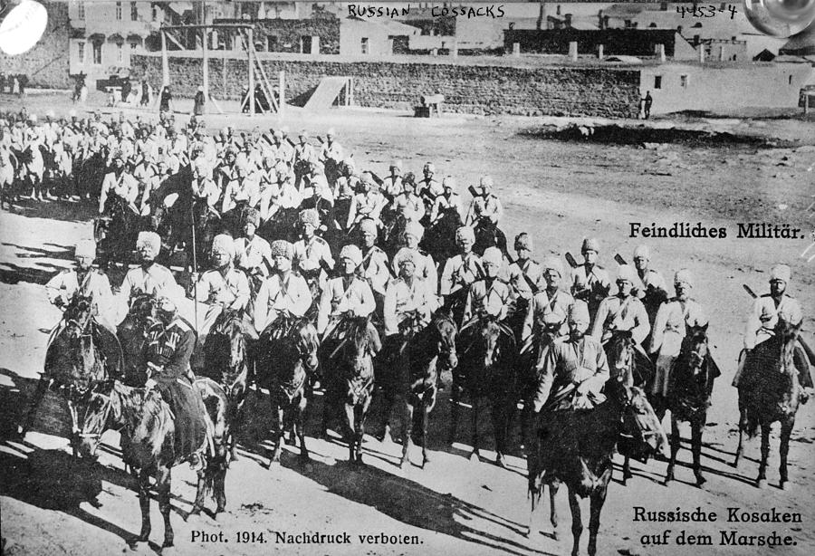 Russian Cossacks, C1914 Photograph by Granger