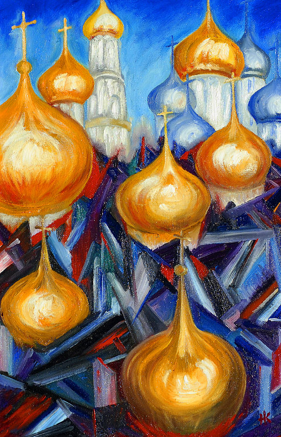 Russian Domes Painting by Helen Kagan