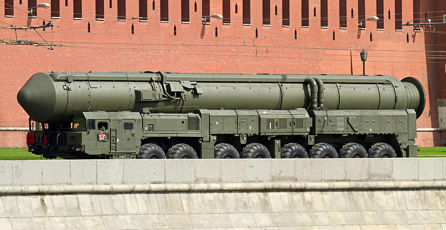 Russian nuclear missile Topol-M near the Kremlin Photograph by Rusm